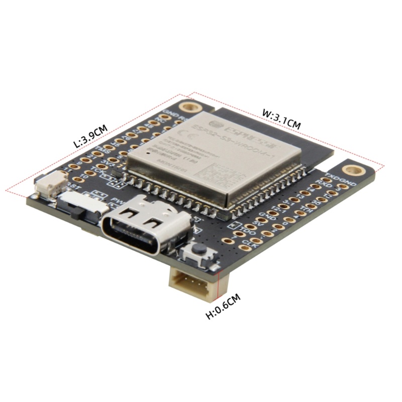 Zzz T7 S3 V1.1 Development Board 16MB Flash 32-bit RISC-V MCU 8MB PSRAM Modul Indikator Charging Warna Biru