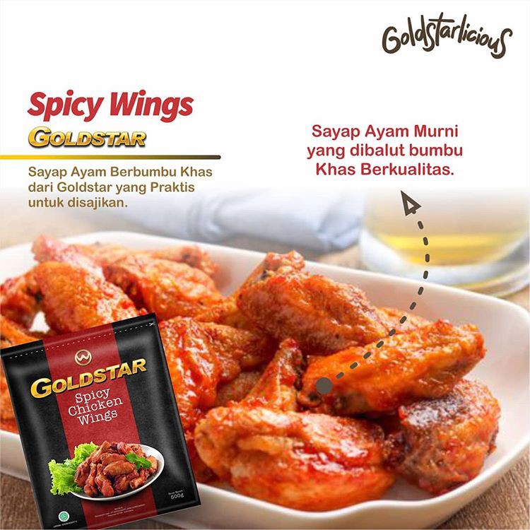 Jual Goldstar Spicy Wing 500gr Indonesia Shopee Indonesia