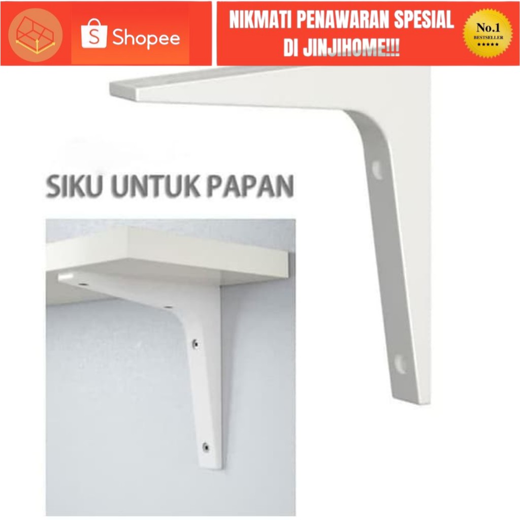 Braket Siku Dinding Untuk Papan Rak Kayu