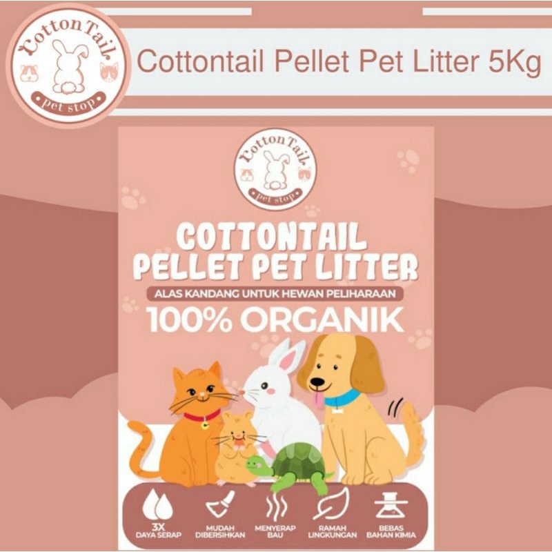 Cottontail Pellet Pet Litter - Wood Cottontail Pellet Pet Litter 5kg