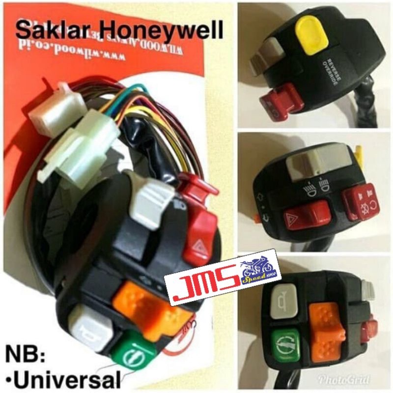 saklar honey well kiri dan kanan set universal Mio beat Vario aerox Vixion rxk Tiger Fu mx Jupiter