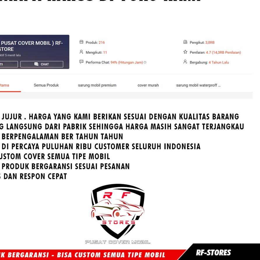 ➼ CALYA Sarung Mobil calya body cover mobil calya Toyota Calya penutup mobil murah ◄