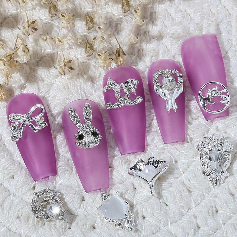 Nickolas1 Dekorasi Nail Art 3D 20Pcs /set Gaya Bownot Alloy Manicure Aksesoris