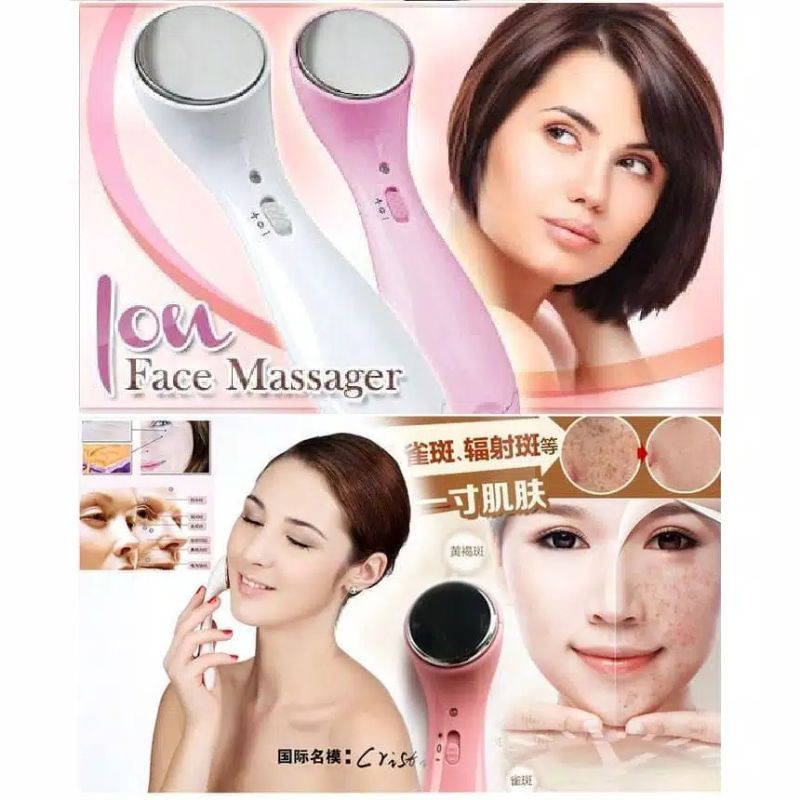 ION FACE MASAGGER Strika Wajah Alat Perawatan Muka Pemijat Wajah Facial Muka Terapi Wajah Wanita