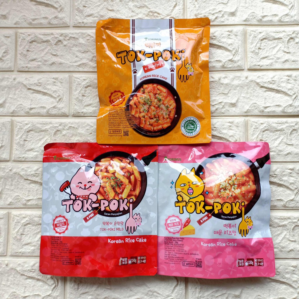 

Korinus Tok-Poki Tokpoki Korean Rice Cake Mild Spicy Cheese Keju Pedas Topoki Topokki Toppoki 140gr