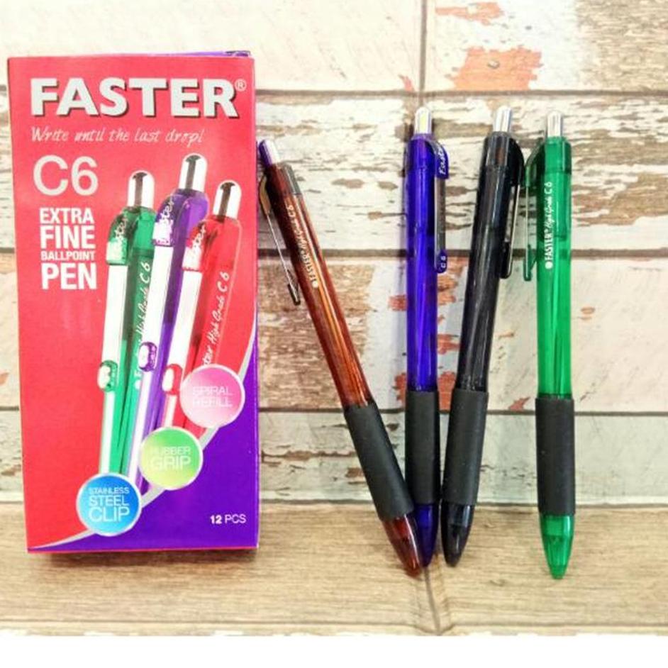 

New! Pulpen Faster C6 12 pcs