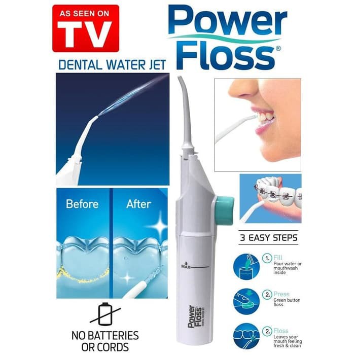 Portable Power Floss Dental Jet - Alat Pembersih Karang Gigi