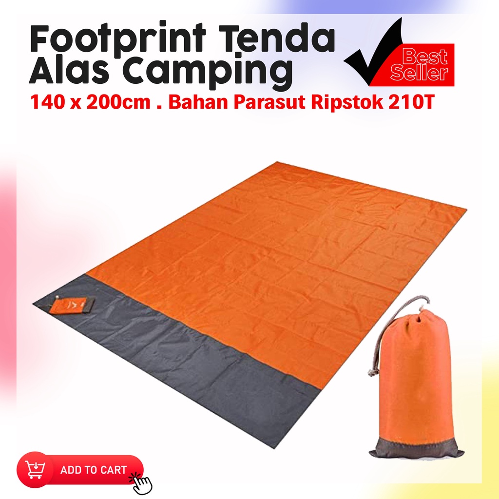 Footprint Tenda Kapasitas 2 Orang 140 x 200 cm | Footprint Tenda 2P