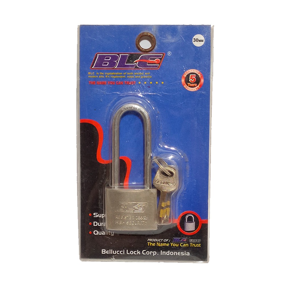 GEMBOK PUTIH 30 MM LEHER PANJANG BELLUCCI