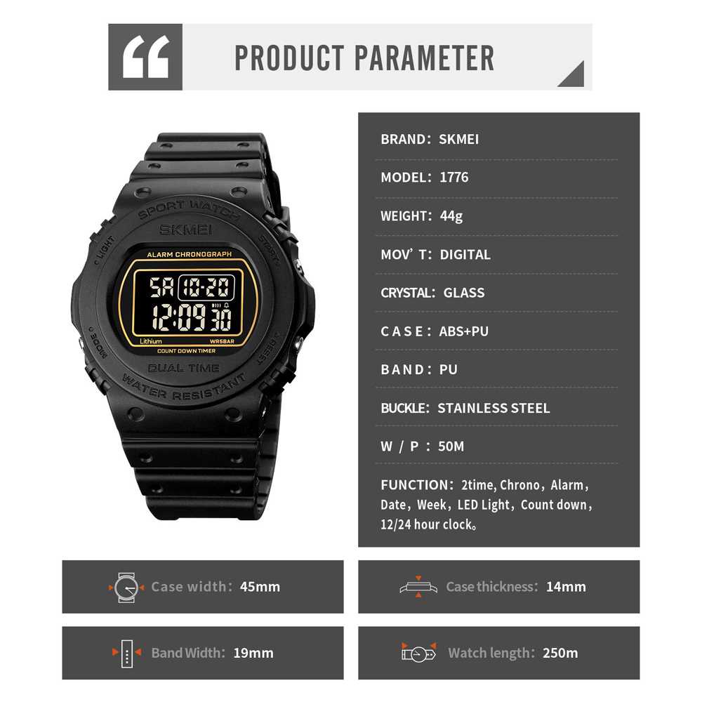 SKMEI Jam Tangan Digital Pria Sport - 1776