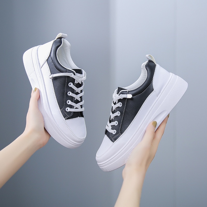 AVANCEID 1801 Sepatu Sneakers Wanita Sekolah Olahraga Sport Hitam Putih Import