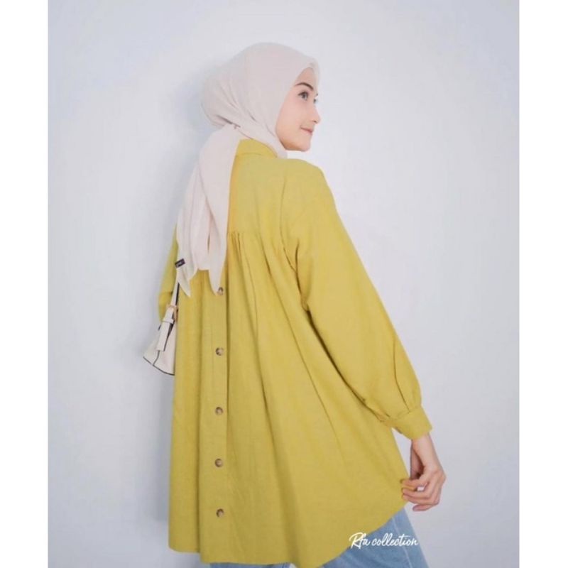 BAJU ATASAN BLOUSE KANCING BELAKANG