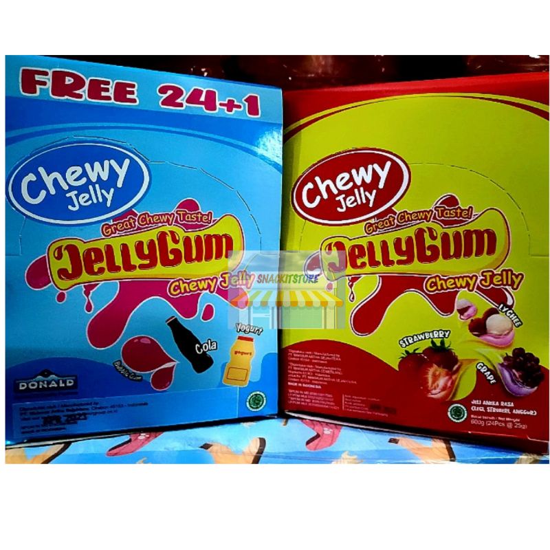 

Chewy jelly / Jellygum /Great Chewy Tasted 24 Pcs x 25 Gram