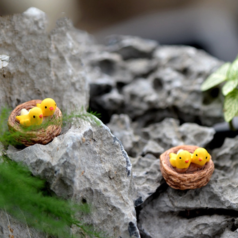 Miniatur Sarang Burung Bahan Resin