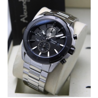 Alexandre Christie 6596 Silver Jam Tangan Pria Original