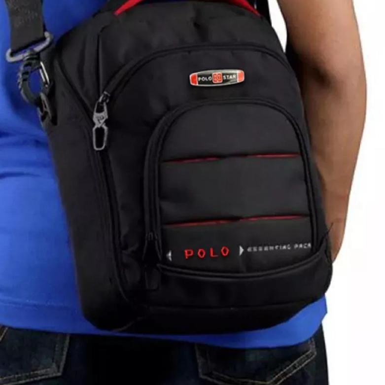☀ POLO Tas Selempang Pria Model 39121 Tas Tablet 10 Inchi Tas Outdoor Bahan Nilon Waterproof ➾