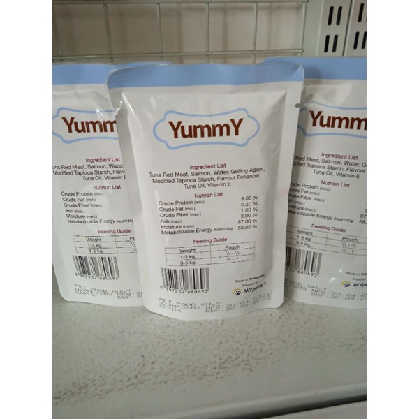 Yummy Cat Sachet Kitten Tuna With Salmon 85G / Makanan Kucing Pouch Yummy Cat Kitten Tuna With Salmon Sachet