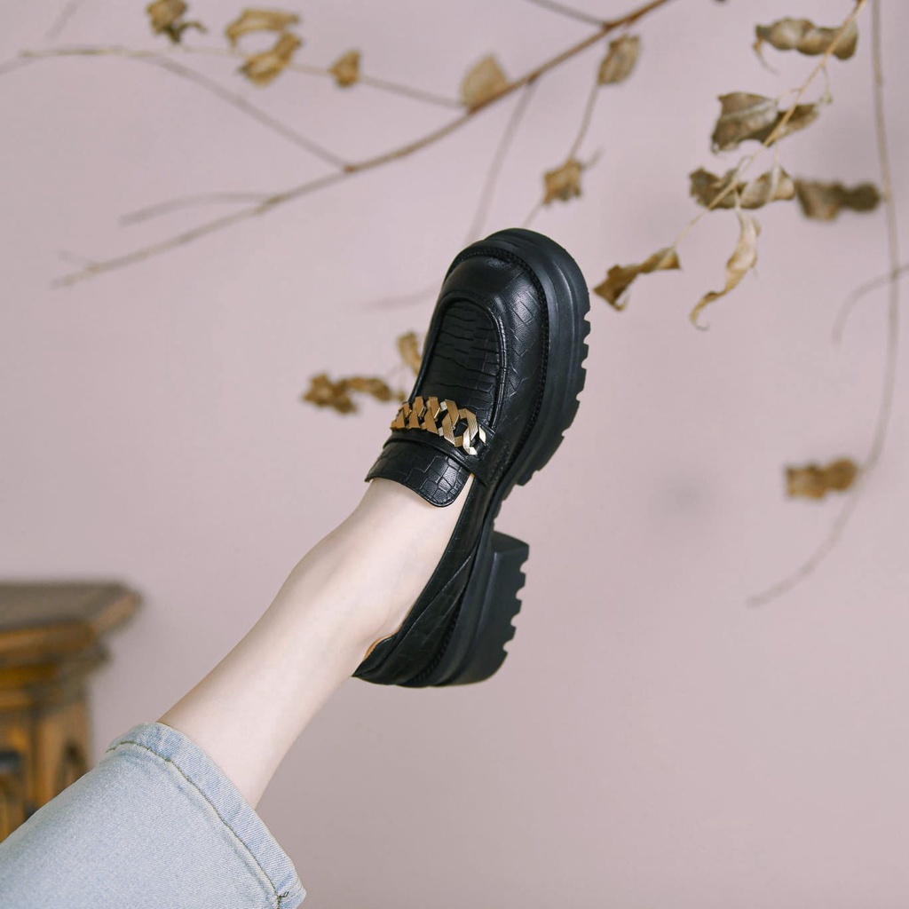 SEPATU LOAFERS DOCMART CROCO GLOSY RANTE GOLD PREMIUM BR 014