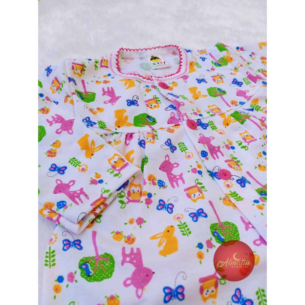 Setelan Baju Bayi Perempuan 3 - 18 Bulan / Piyama Anak Perempuan merk RIFKY motif ANIMAL DAPAT 3Stel