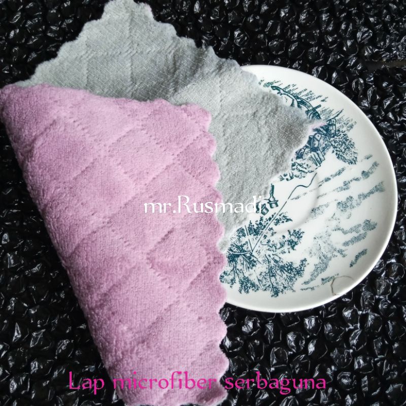 LAP MICROFIBER SERBAGUNA/LAP PIRING TEBAL LEMBUT/LAP BLUDRU PIRING TANGAN  MULTIFUNGSI/KAIN LAP BLUDRU MURAH SERBAGUNA