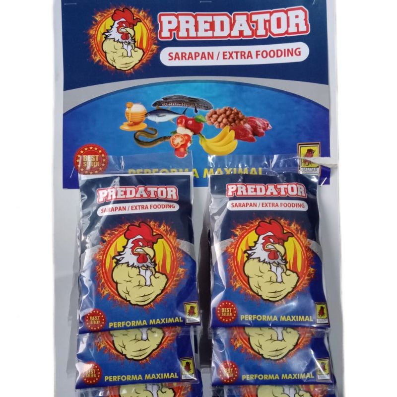PREDATOR JAMU EXTRA FOODING AYAM JALU AJI JAMU SARAPAN AYAM PREDATOR