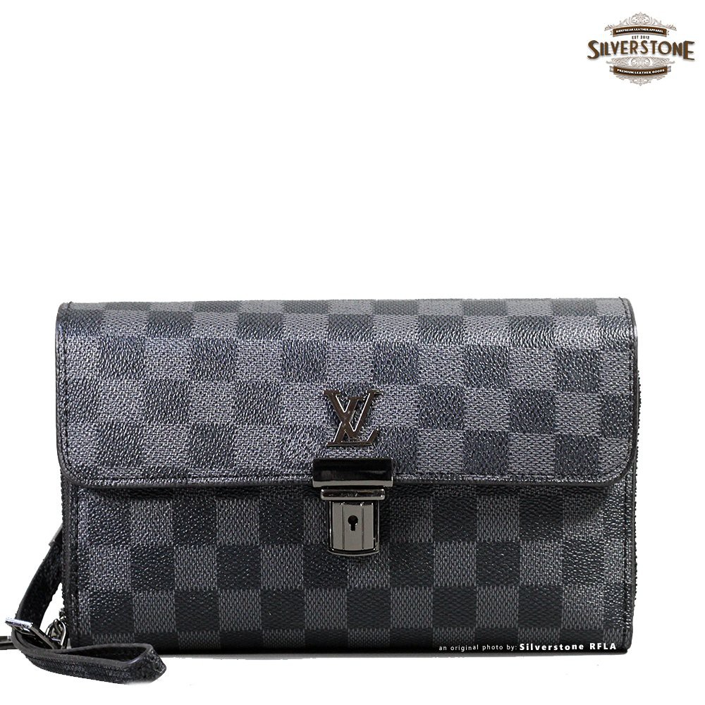 Handbag LV-78 Midnight Blue - Tas Tangan Dompet Kulit Hand Bag Pria Wanita Import Kulit Premium