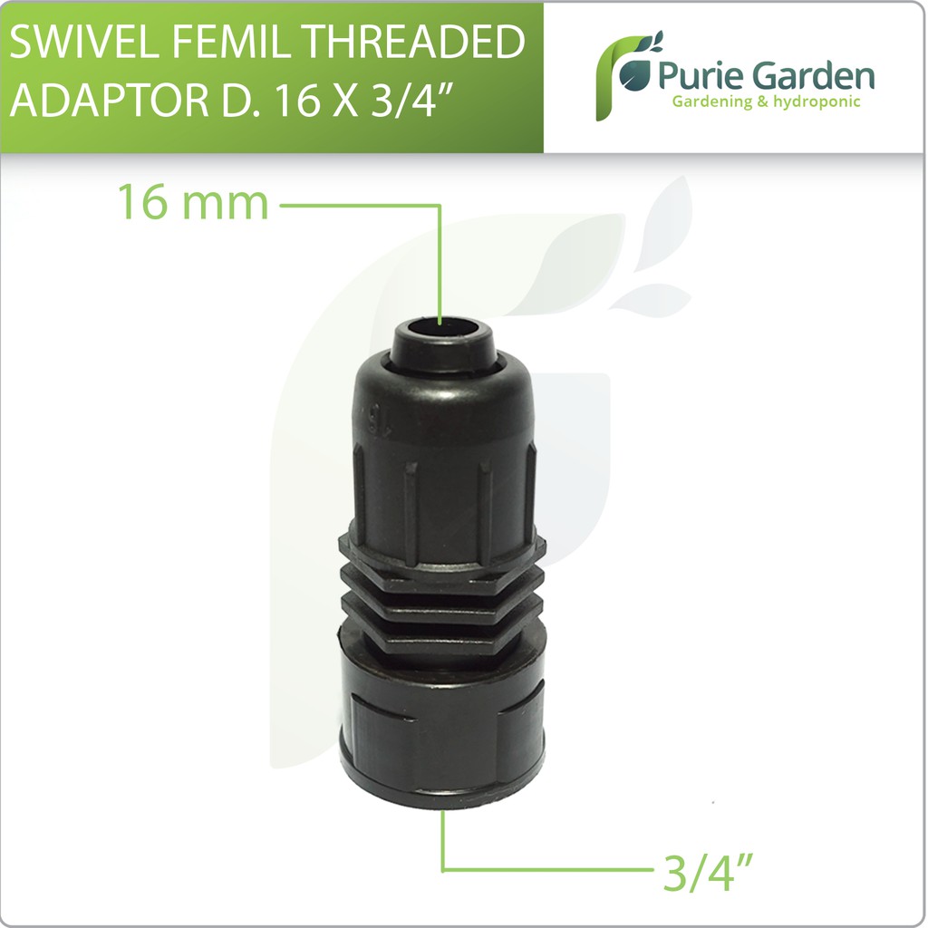 Swivel Femil Threaded Adaptor D. 16 x 3per4 Irritec