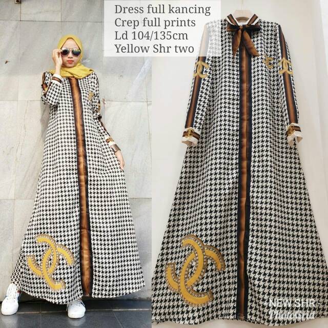 Dress full kancing by ORI SHR