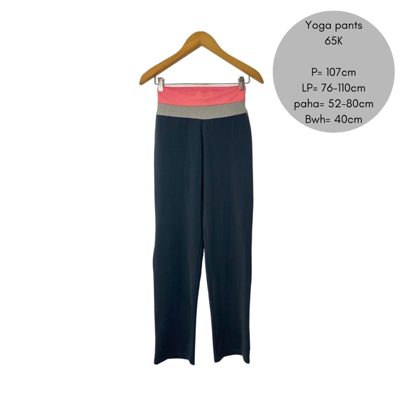 celana strech yoga pants/ pilates/ second thrift bekas preloved uniqlo