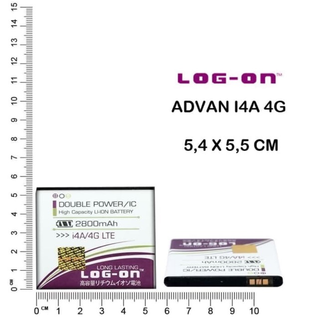 BATERAI LOG ON ADVAN I4A 4G LITE DOUBLE POWER DOUBLE IC