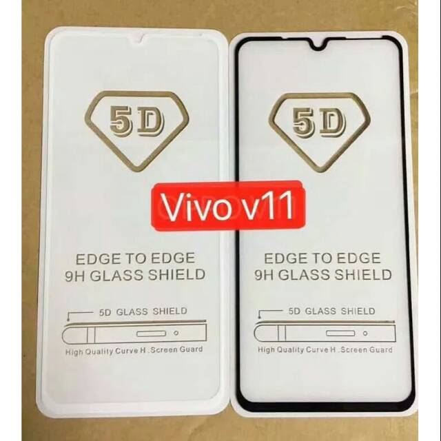 TEMPERED GLASS 9D FULL GLUE VIVO V5 V7 PLUS V9 V11