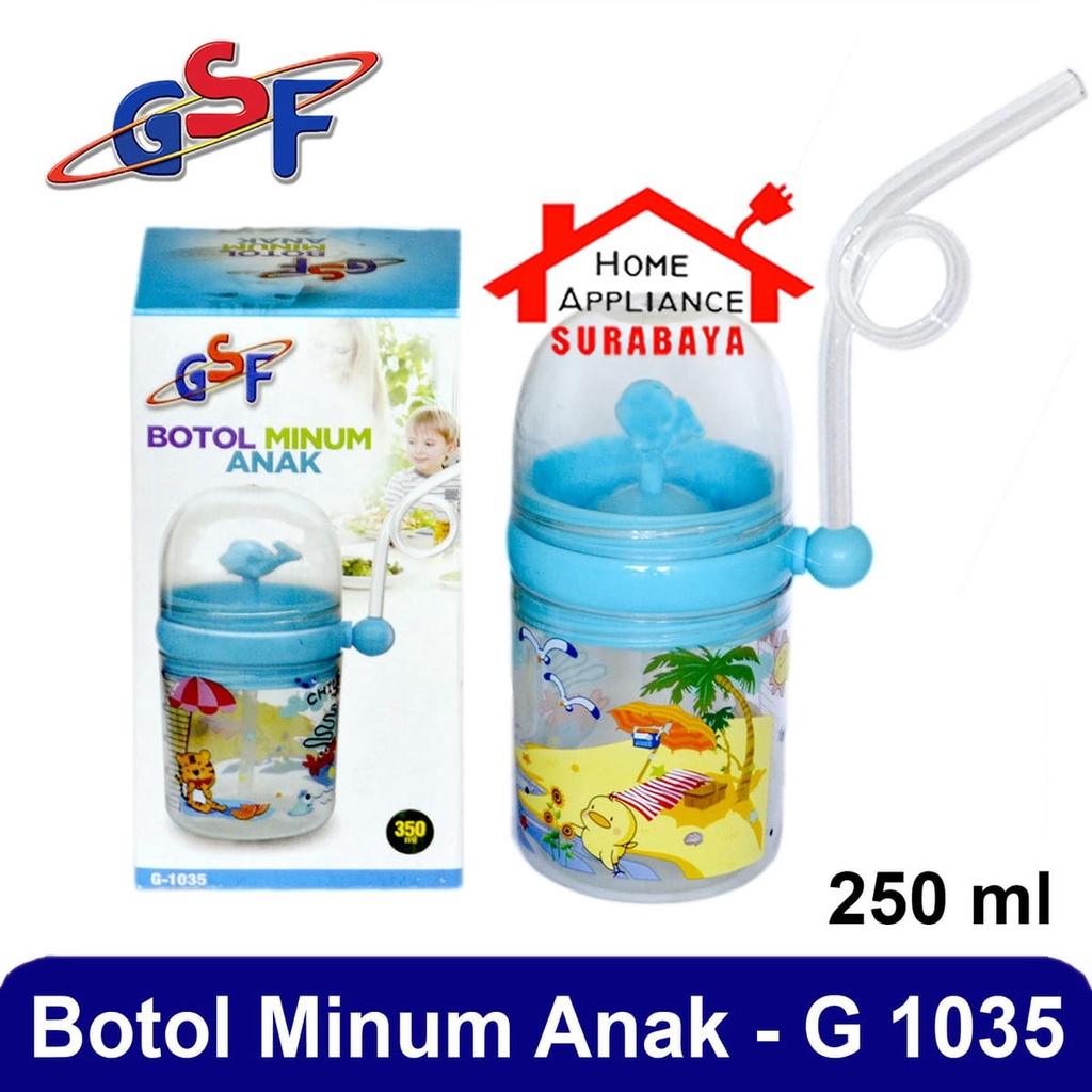 Botol Minum Air Mancur Lumba Lumba Anak Sedotan 250 ML GSF G 1035