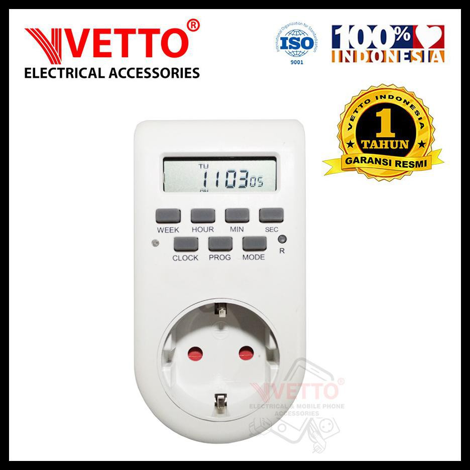 Vetto Stop Kontak Timer Digital Listrik - 1 Minggu