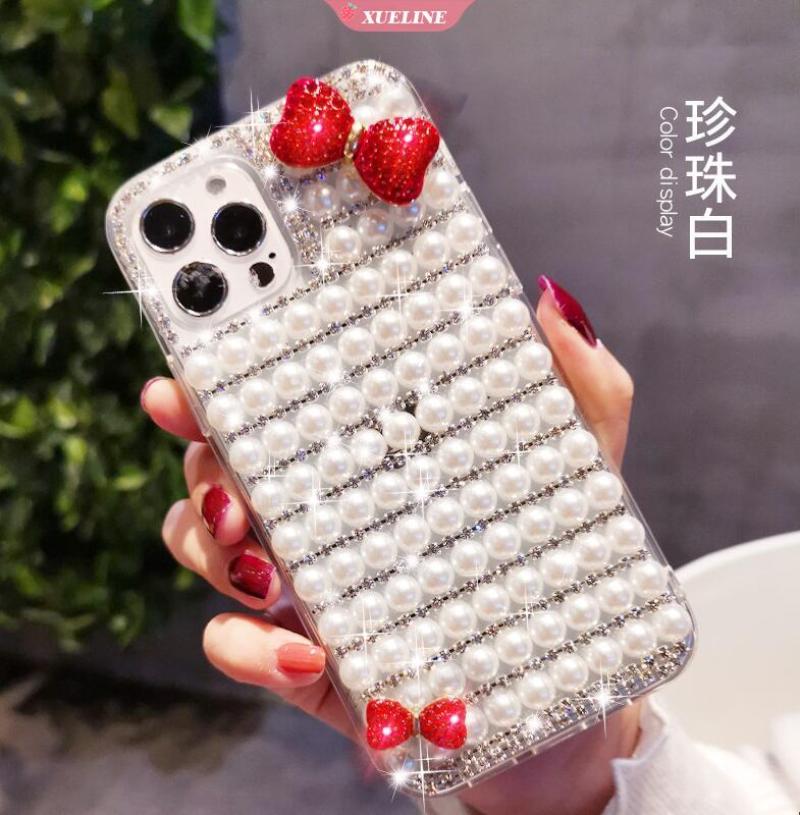 Iphone 7 Plus 8plus 6plus 6Splus XR 5S SE X XS Max Phone Case Luxury Pearl Phone Case Two-in-one Marble Pattern Soft Silicone Protective Cover Xueling