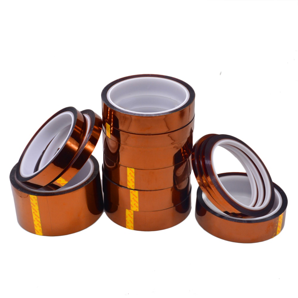 Tape Lakban Tembaga | Tahan Panas 260-300° Heat Resistant Polyimide 33m x 25mm - Brown