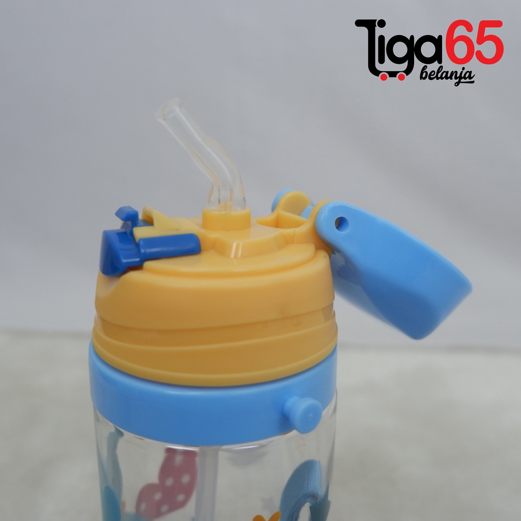 365 WATER BOTTLE #41093 Botol Minum Anak Karakter Fancy BPA Free Dengan Sedotan