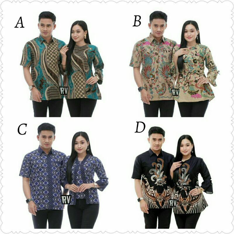 BATIK COPLE ATASAN PRIA WANITA - ATASAN BATIK WANITA -ATASAN BATIK PRIA - MOD A