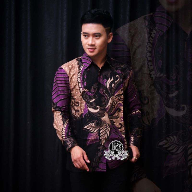 0Batik Pria Kemeja Batik Lengan Panjang terlaris SIZE M L XL XXL XXXL