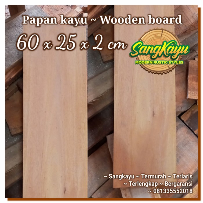 Kayu papan kayu 60x25x2cm wooden board nampan talenan kayu Cutting