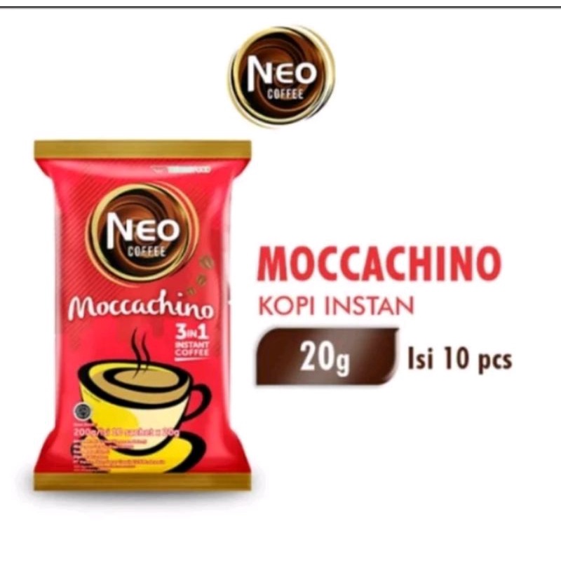 

KOPI NEO MOCCACHINO 20gr isi 10 sachet