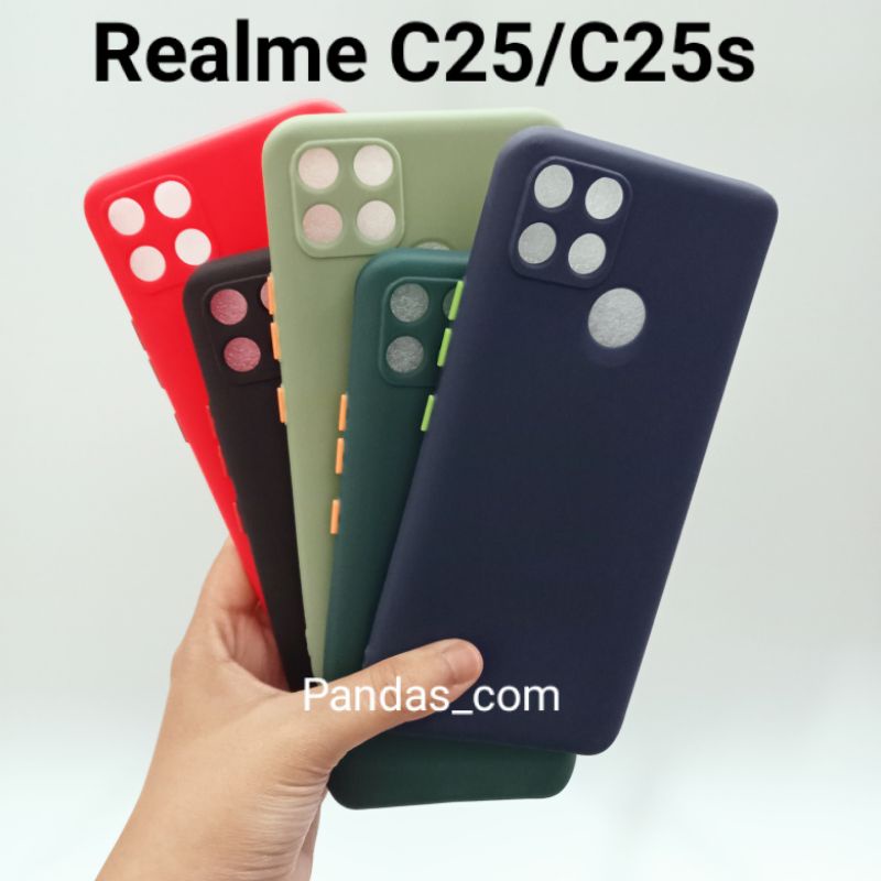 Case Realme C25/C25s Babycase + Pelindung Kamera, Makaron Full Color (PC)