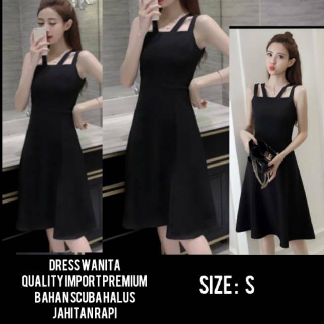 Dress import wanita /Dress cantik dan mewah/ Bahan Scuba halus / Kualitas Premium PRODUK IMPORT 100%