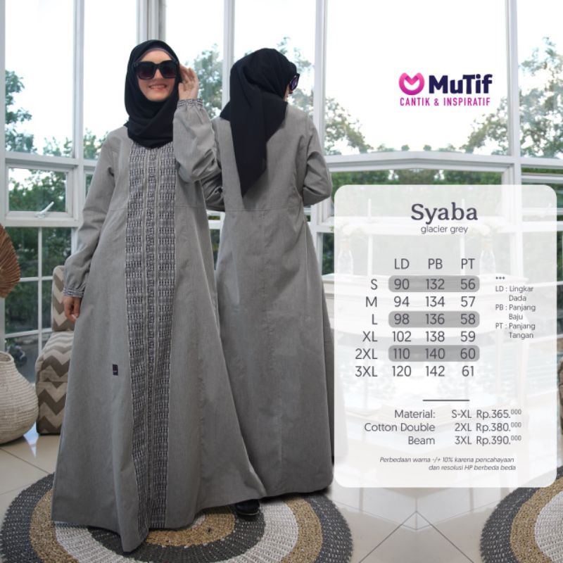 COUPLE MUTIF COUPLE SYABA - SYAIED GLACIER GREY GAMIS SYABA KOKO SYAIED