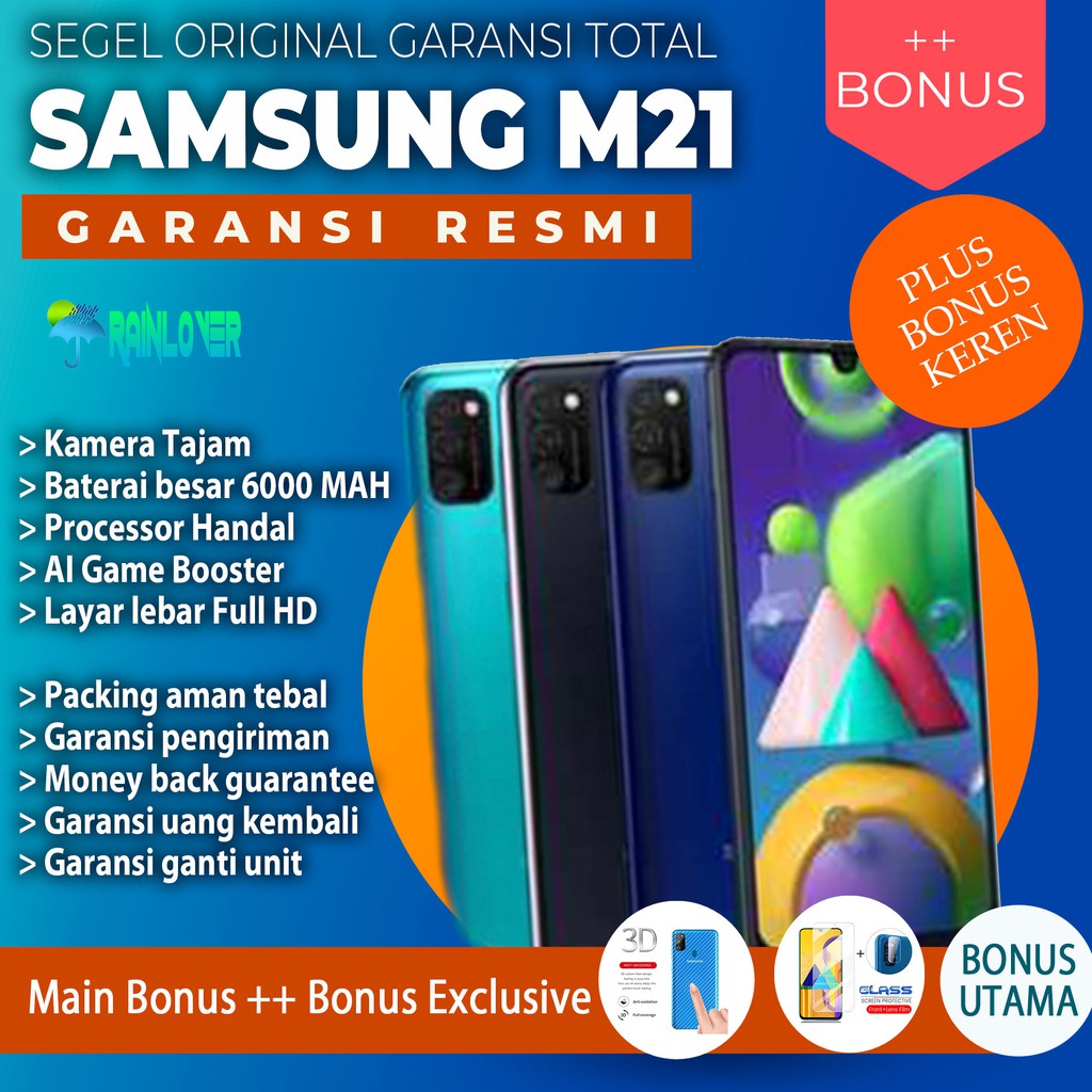 Jual Samsung Galaxy M21 Ram 4 64 Garansi Resmi New Indonesia Shopee Indonesia