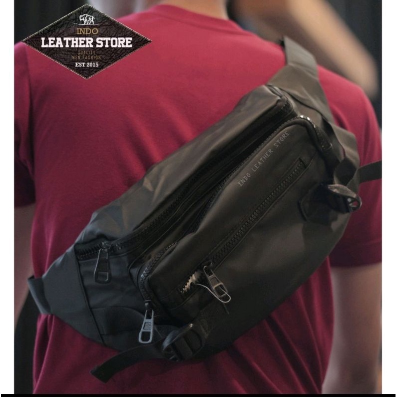 Promo!! Leather bags tas Pinggang Kulit Tas Sling bag Waterproof