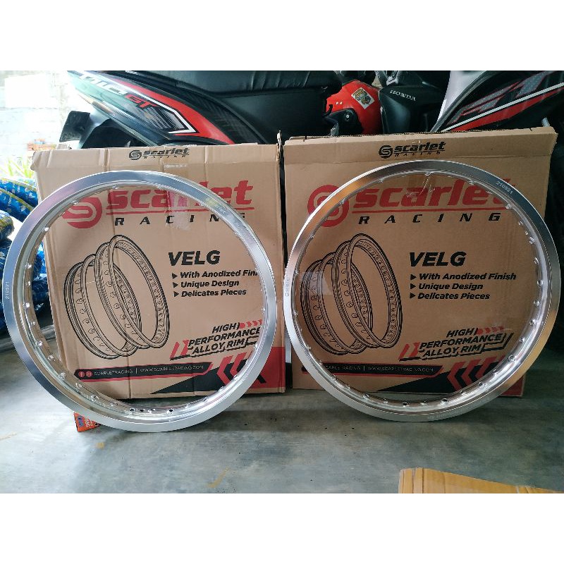 VELG LINGKARAN SET SCARLET RACING TYPE WR RING 17 160 185 GOLD SILVER UNIVERSAL TERMURAH