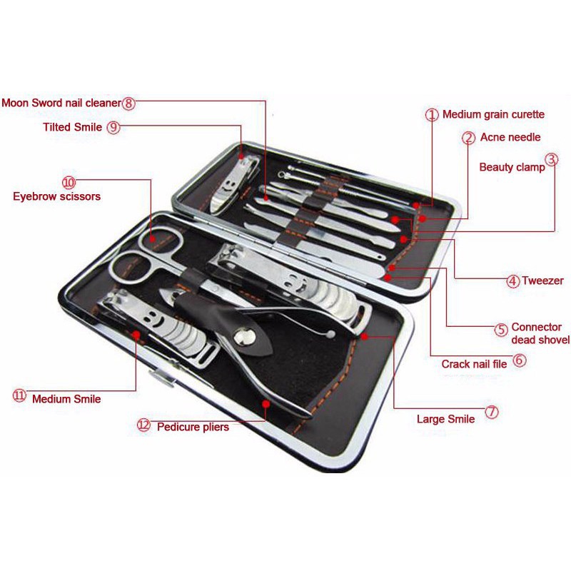 Grab medan Biutte.co Nail Art Set Manicure Pedicure 12 PCS - 012A