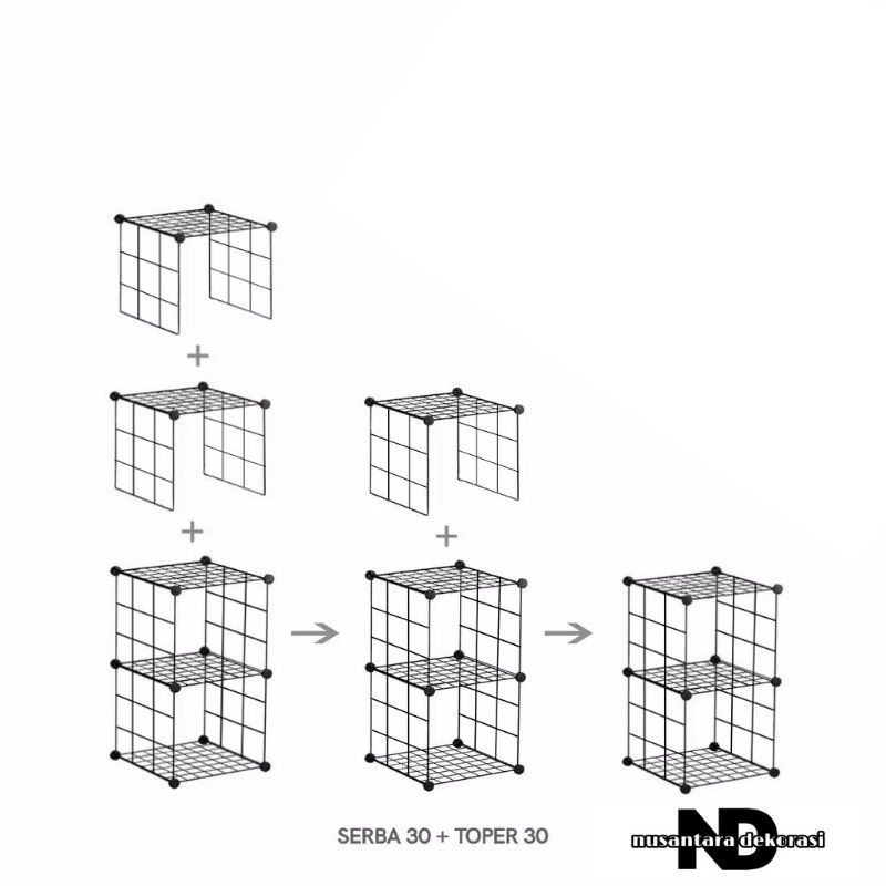 rak serba 30 rak susun bongkar pasang multifungsi organizer shelf modern