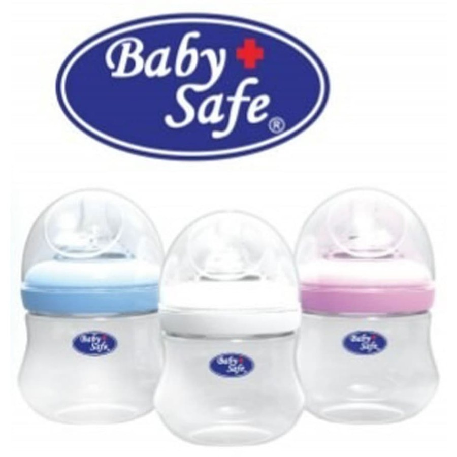 Baby Safe Wide Neck Milk Flow System Bottle / Botol Susu Leher Tebal / Botol Susu Handle