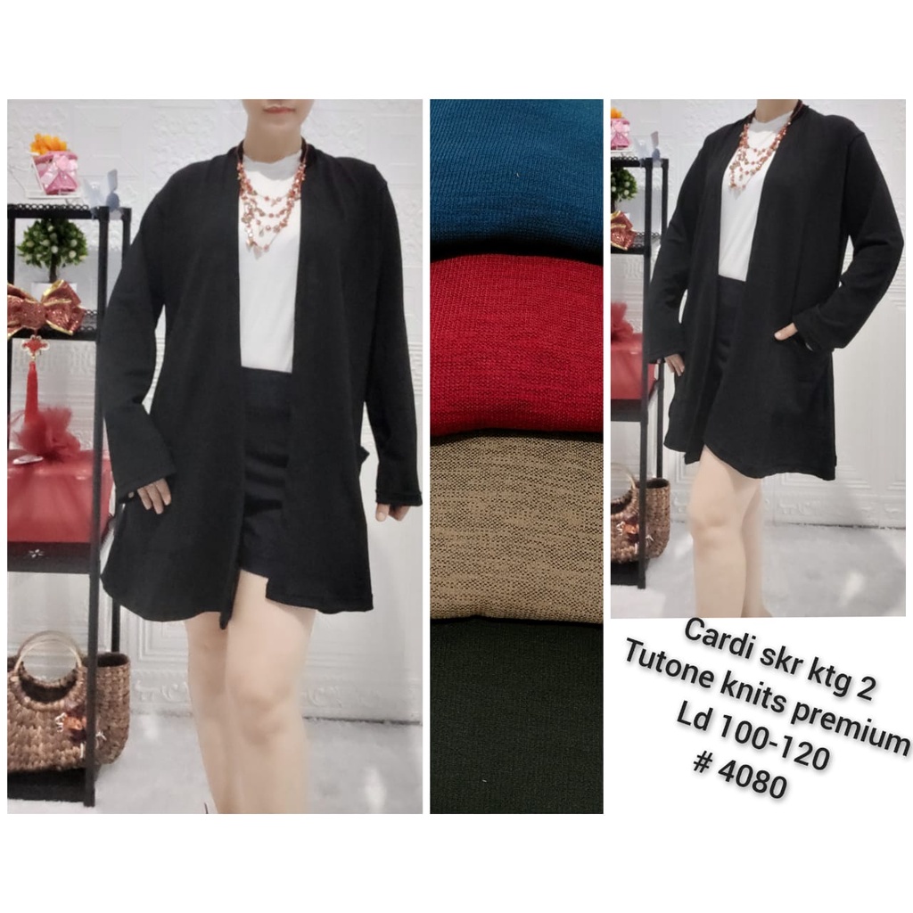 Cardi tutone knit premium 4080